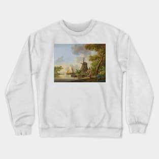 A Summer Landscape by Jan van Os Crewneck Sweatshirt